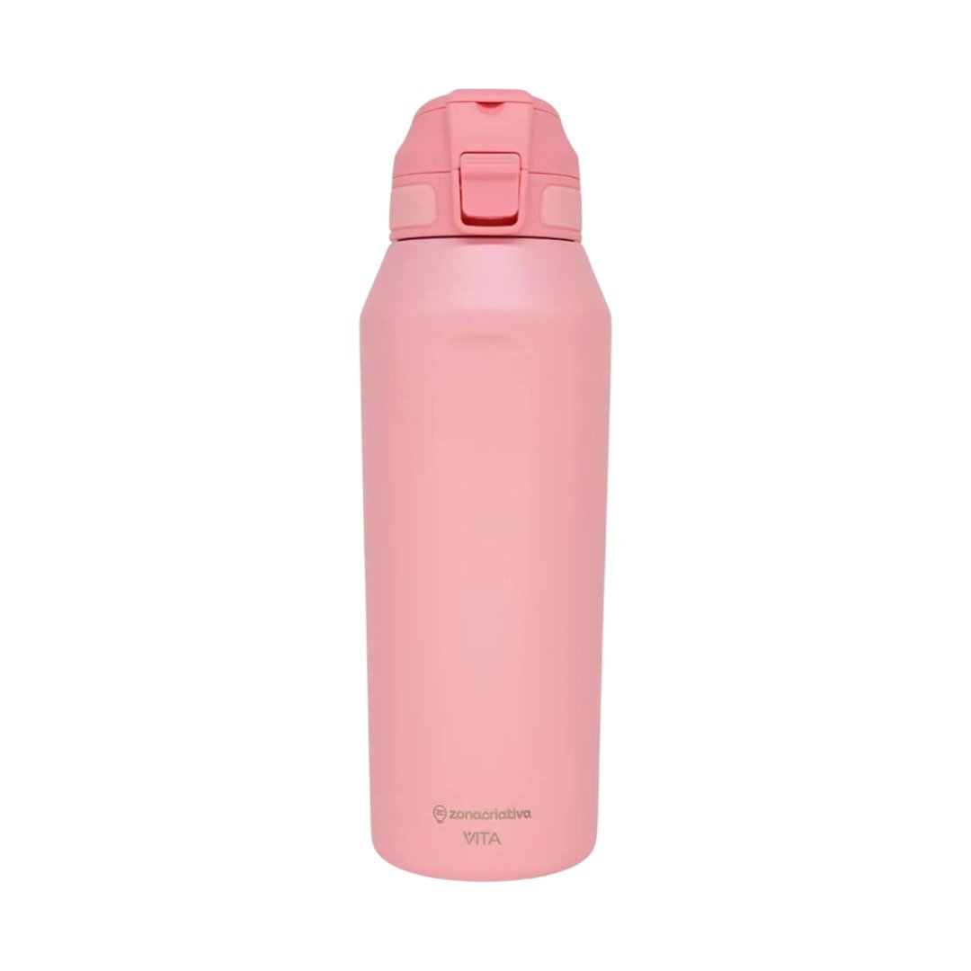 Garrafa Térmica Zonacriativa Vita 1 Litro Pink Glaze