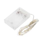cordão de led cromus fio de fada prata 30 leds branco 3aa (mp)