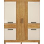 guarda-roupa 6 portas 2 gavetas baumon maués cinamomo e off white 62560