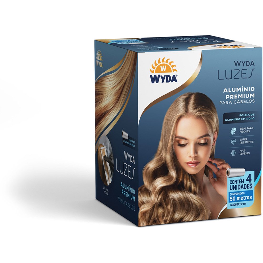 Rolinho de Alumínio Mechas Profissional Wyda 50Mx12cm | Bemol