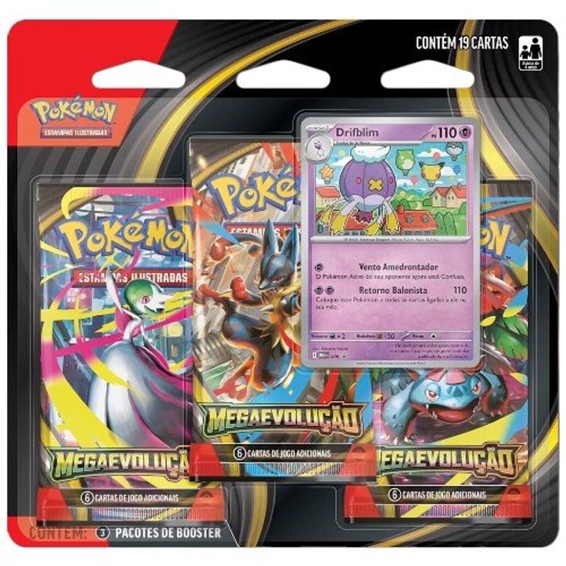 blister pokémon copag mega evolução 19 cartas 35657