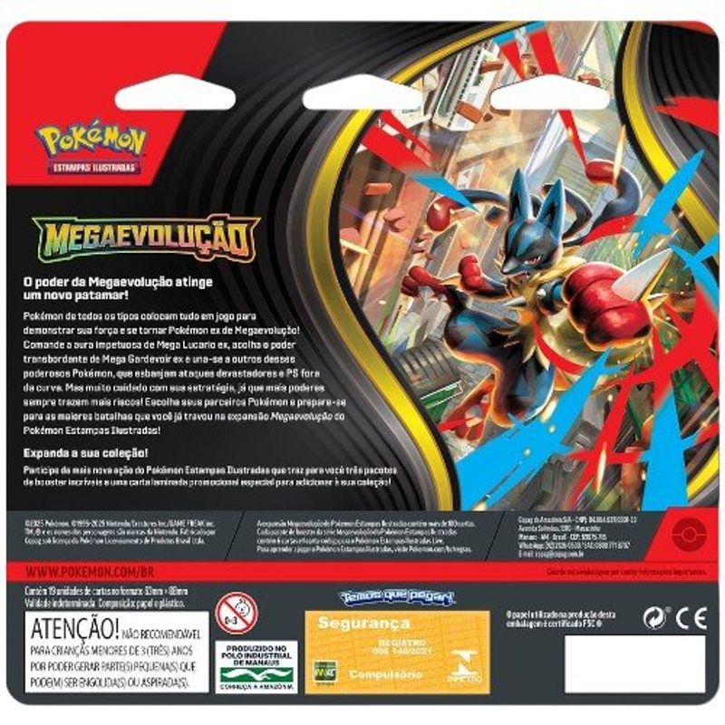 blister pokémon copag mega evolução 19 cartas 35657