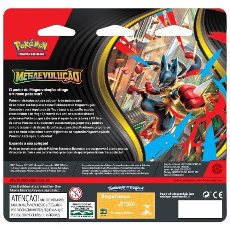 blister pokémon copag mega evolução 25 cartas 35659