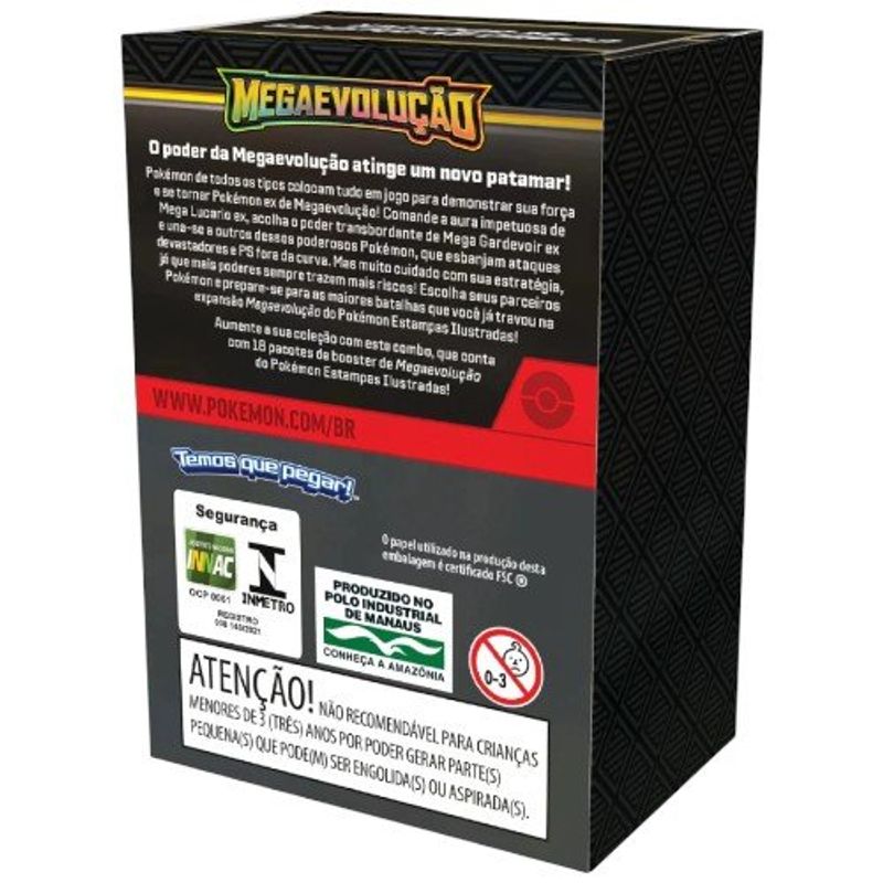 booster pokémon copag mega evolução 108 cartas 35665