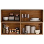 armário aéreo proença 2 portas com vidro reflecta 120cm nogueira d9212rf