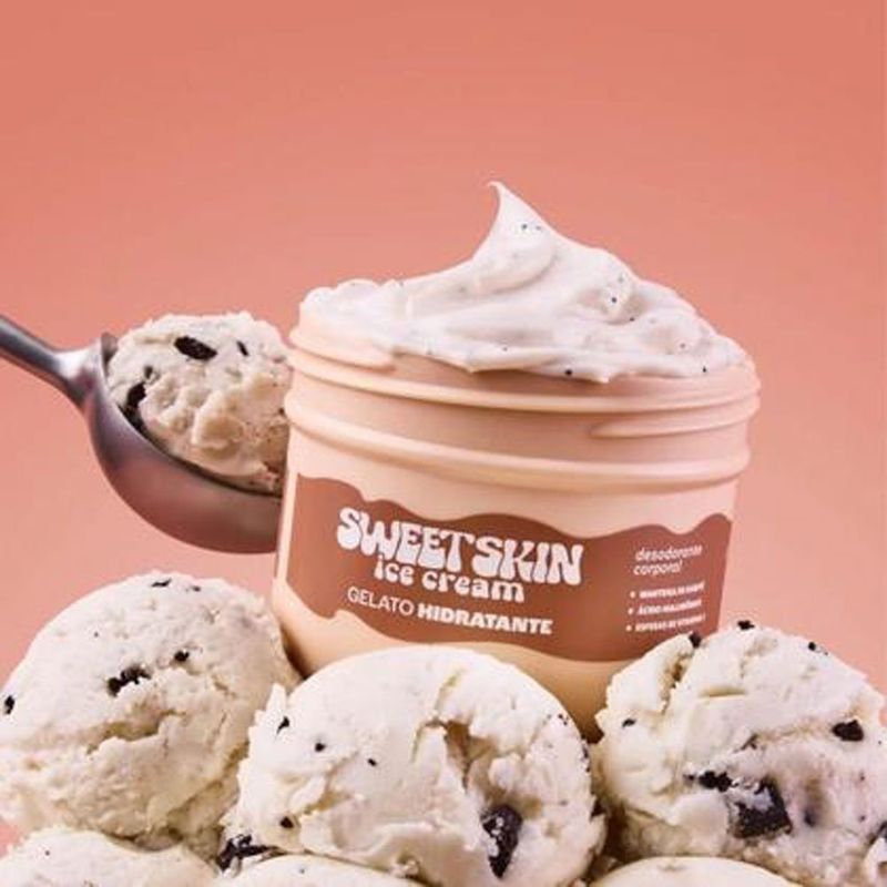 gelato hidratante corporal dailus sweet skin ice cream cookie & cream 200ml