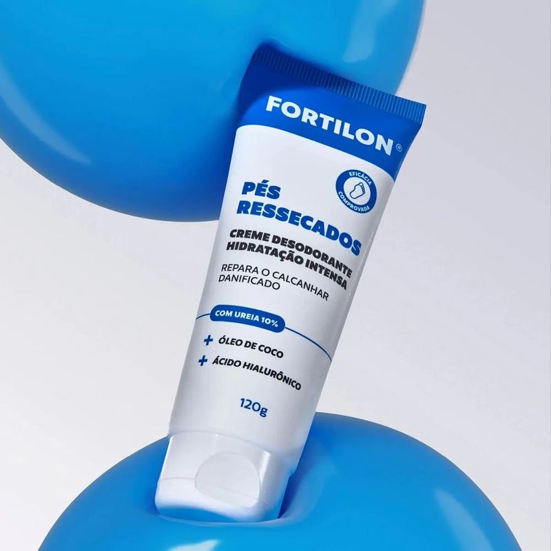 creme desodorante hidratação intensa fortilon pés ressecados 120g
