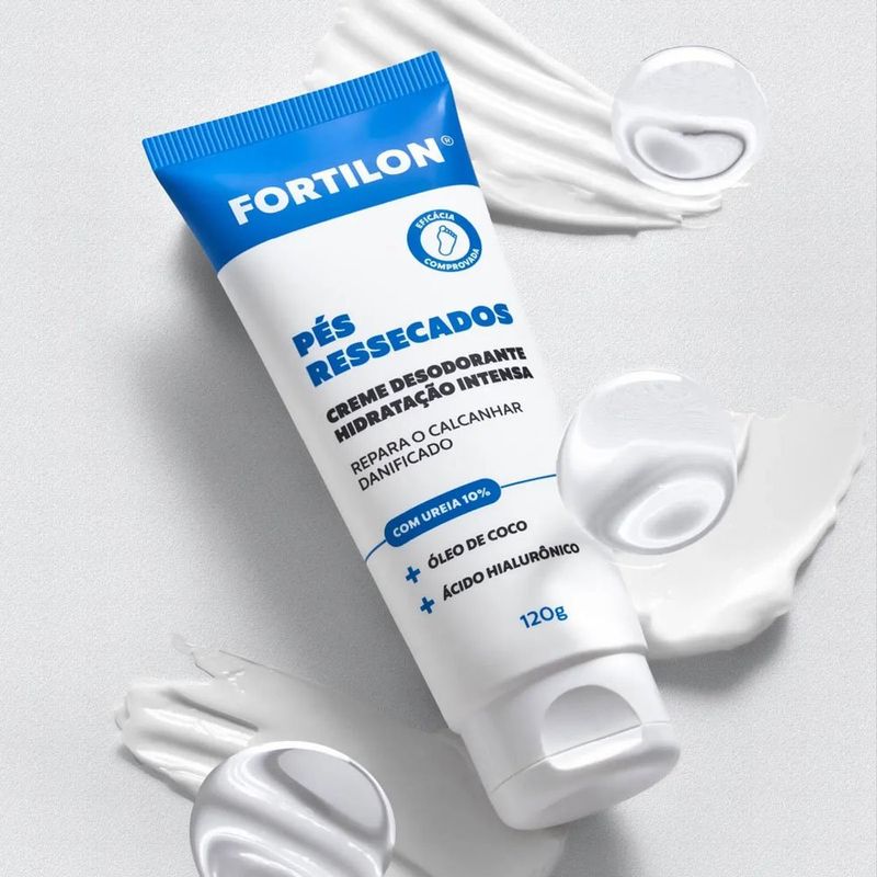 creme desodorante hidratação intensa fortilon pés ressecados 120g