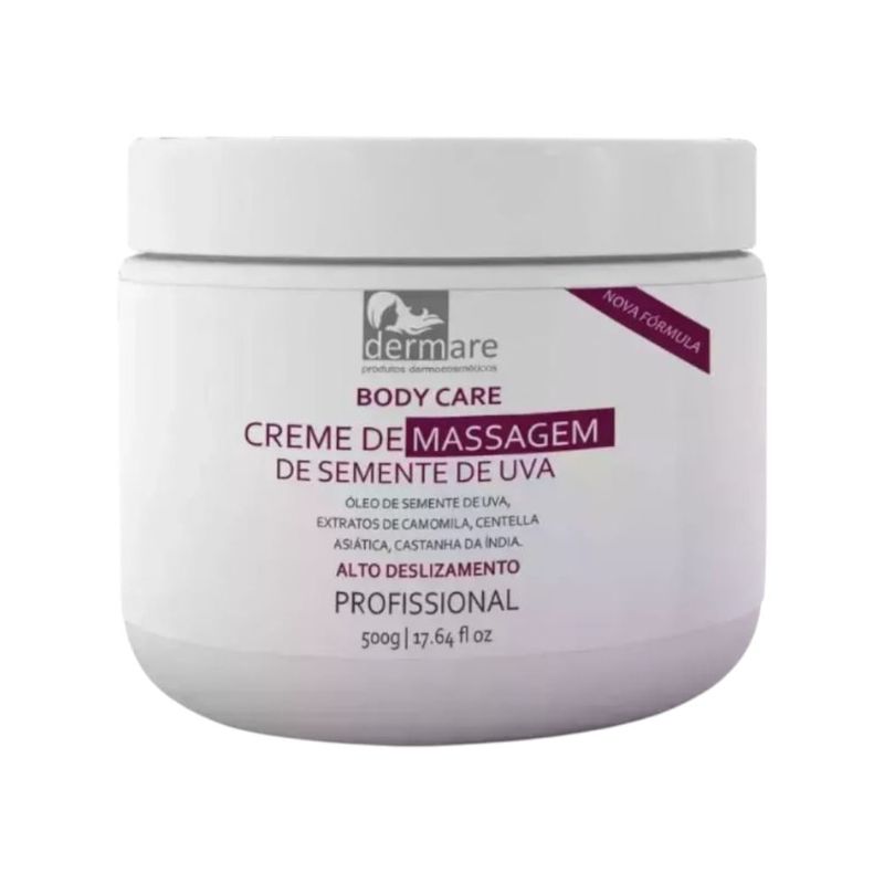creme de massagem dermare óleo de semente de uva 500g (mp)