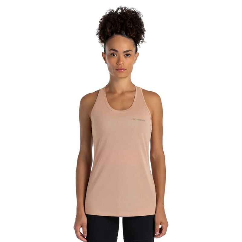 camisa regata básica esportiva feminina p olympikus 2.0 bege (mp)