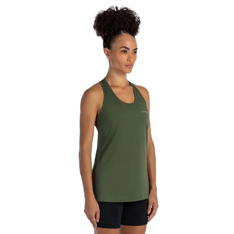 camisa regata básica esportiva feminina g olympikus 2.0 verde musgo (mp)