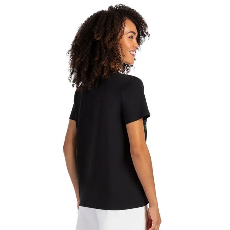 camiseta básica feminina g olympikus comfy corre preta (mp)