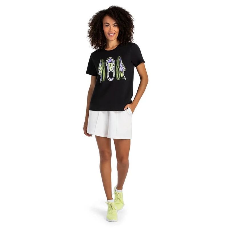 camiseta básica feminina g olympikus comfy corre preta (mp)