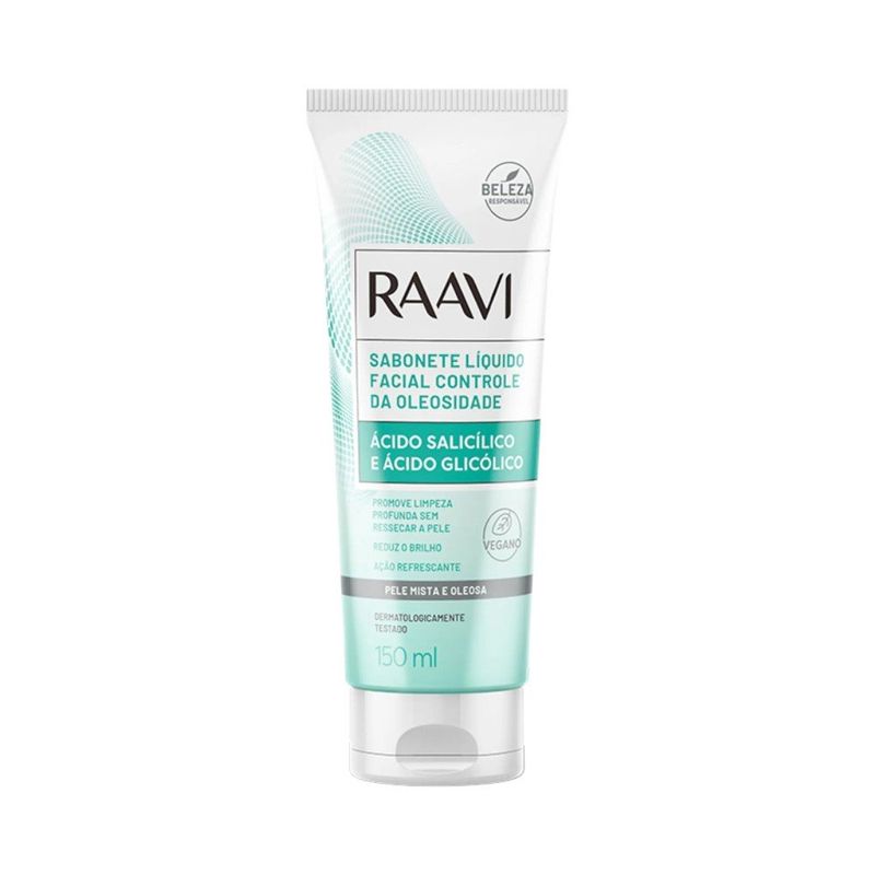 sabonete líquido facial raavi 150ml (mp)