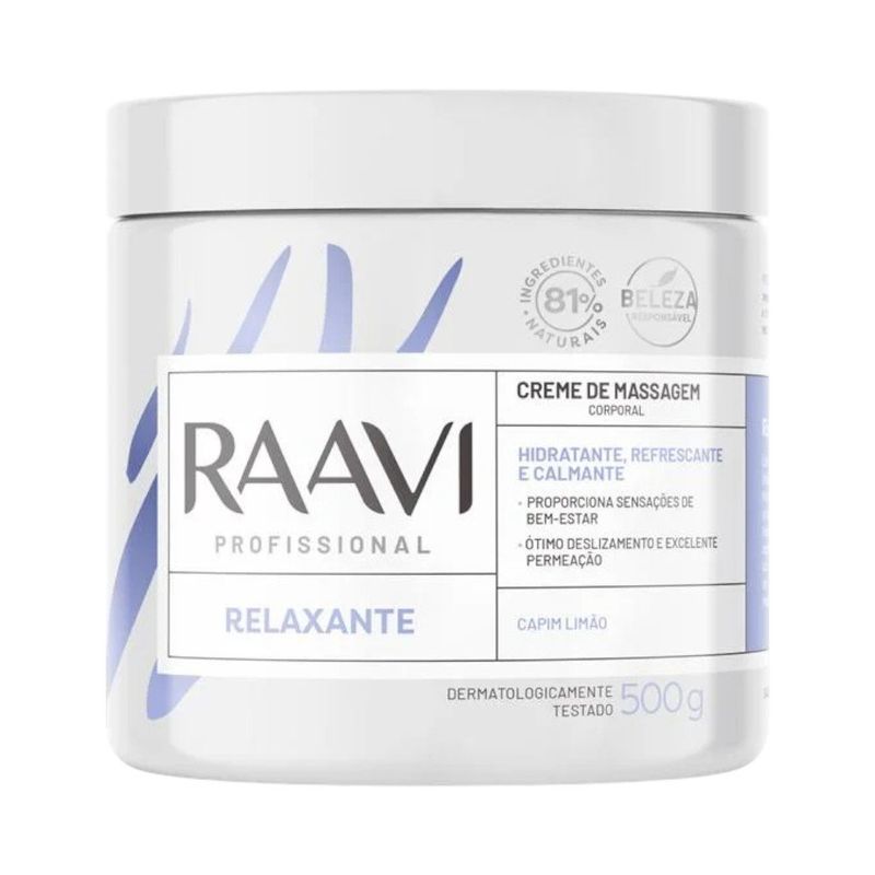 creme massagem relaxante raavi 500g (mp)