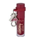lip gloss cherry vizzela com chaveiro