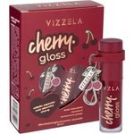 lip gloss cherry vizzela com chaveiro