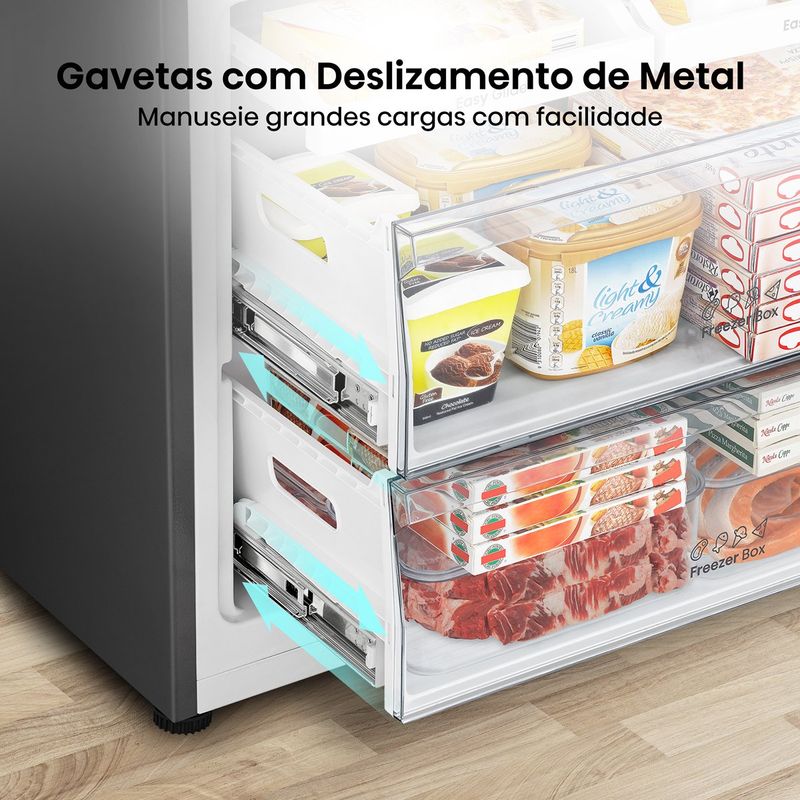geladeira hisense inverse frost free 499 litros porta reversível 127v inox rb5p504nac31
