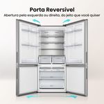 geladeira hisense inverse frost free 499 litros porta reversível 127v inox rb5p504nac31