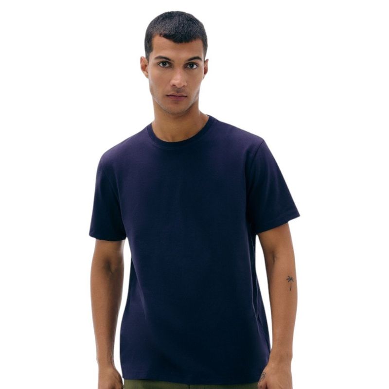 camiseta masculina hering super cotton comfort 100% algodão azul xxg (mp)