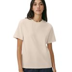 camiseta básica feminina hering super cotton 100% algodão creme m (mp)