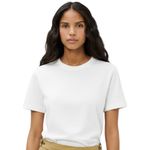 camiseta básica feminina hering super cotton 100% algodão branca g (mp)