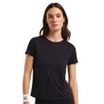 camiseta básica esportiva feminina p hering sports proteção uv preto (mp)