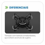 cooktop 5 bocas itatiaia essencial tripla chama com vidro temperado preto bivolt (mp)