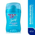 desodorante barra secret ph balanced lavender 45g