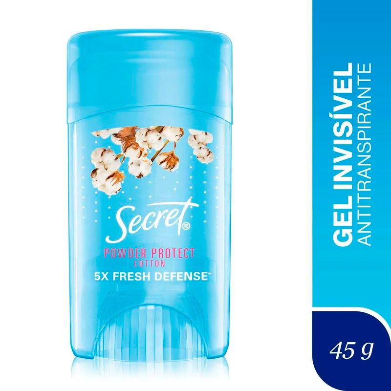 desodorante twist stick gel secret powder protect cotton 48h 45g