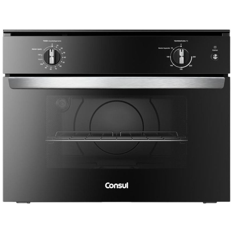 forno elétrico de embutir consul 47 litros 127v preto cob47be