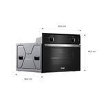 forno elétrico de embutir consul 47 litros 127v preto cob47be