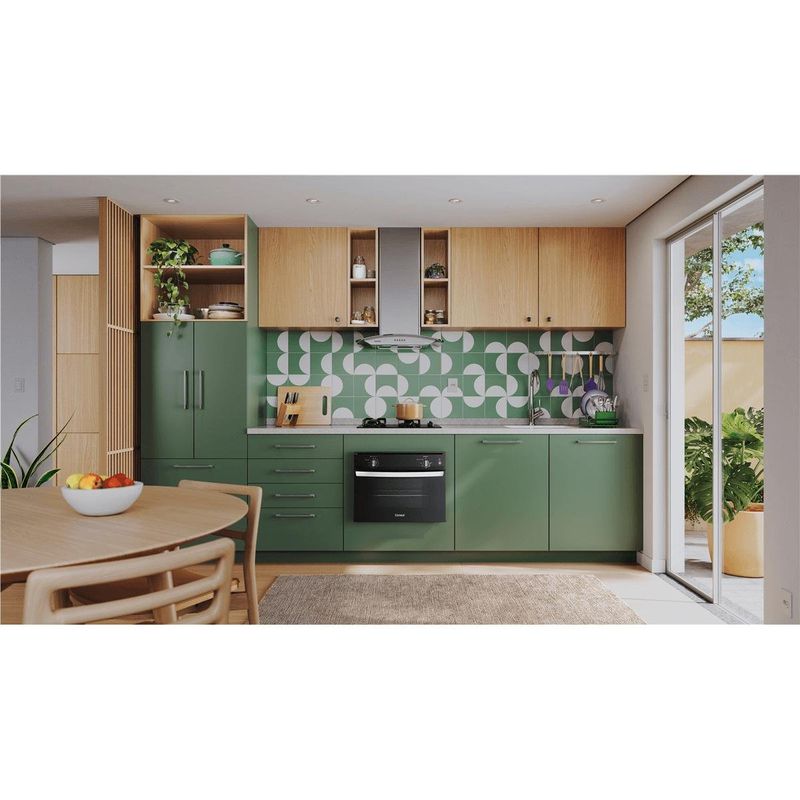 forno elétrico de embutir consul 47 litros 127v preto cob47be