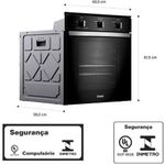forno elétrico consul de embutir 84 litros preto coab84beana