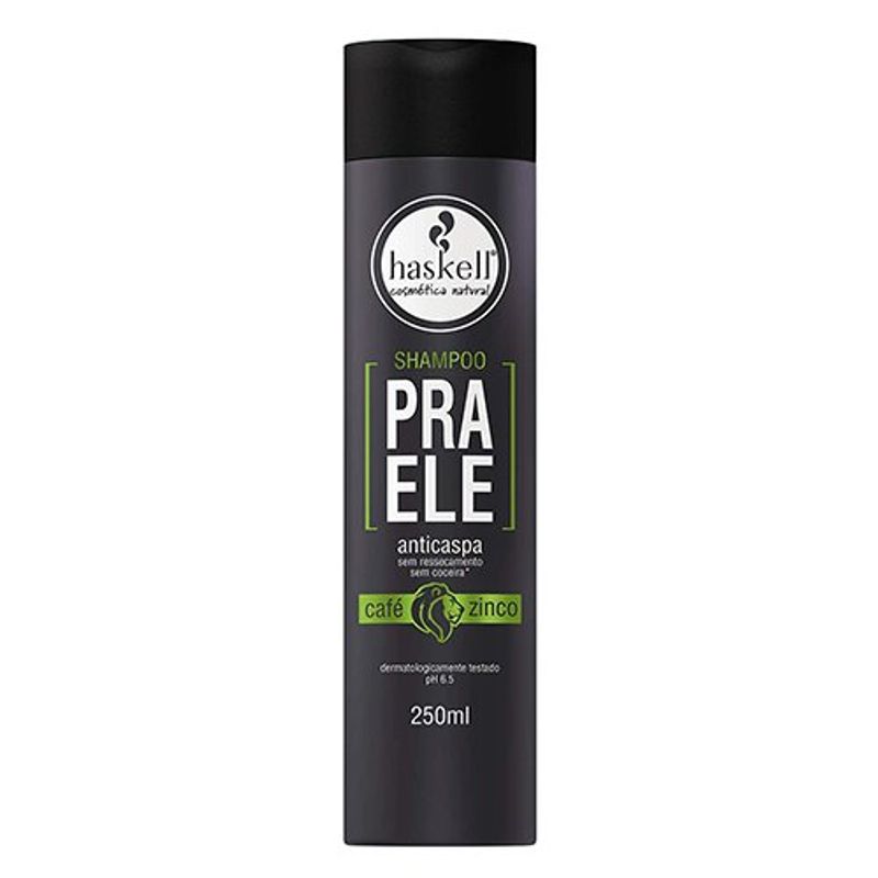 shampoo anticaspa pra ele 250ml - homem haskell
