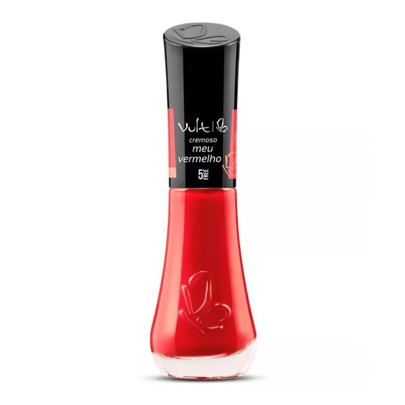 esmalte cremoso vult 5free meu vermelho 8ml