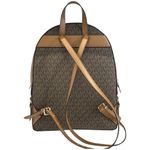 mochila michael kors de ombro jet set com 2 bolsos estampa mk marrom as-bi
