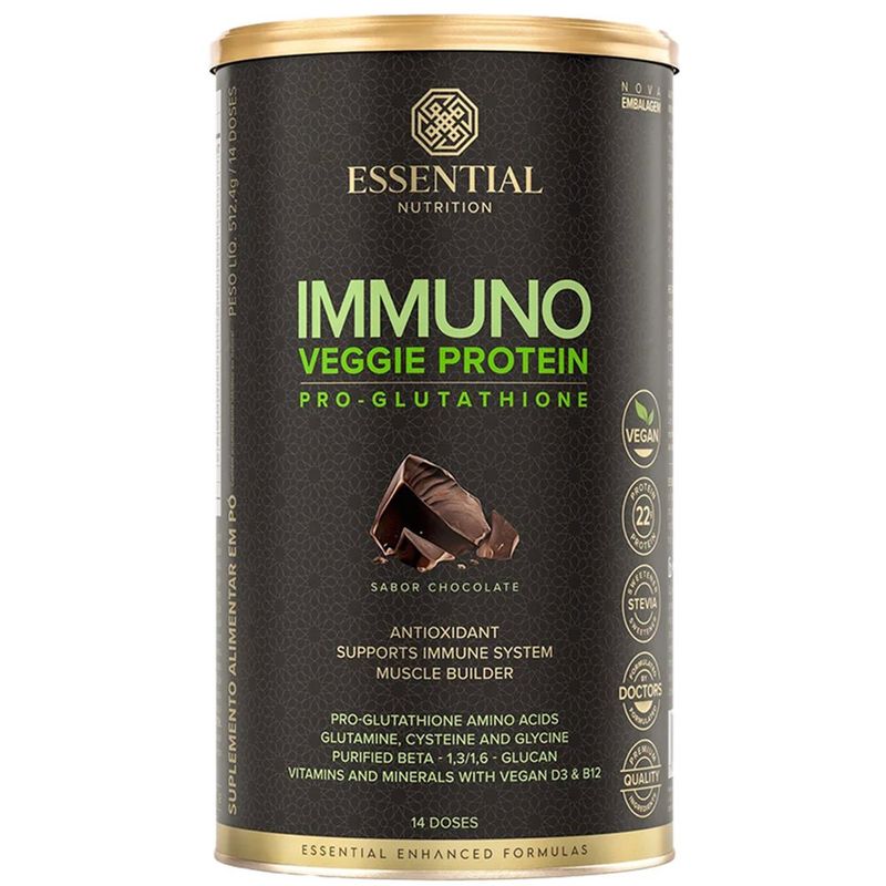 immuno essential nutrition veggie protein pro glutathione sabor chocolate 512,4g