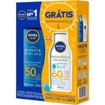 kit protetor solar corporal nivea sun 1 protetor adulto protect & hidrata fps 50 200ml + 1 protetor kids fps 60 100ml