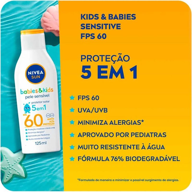 kit protetor solar corporal nivea sun 1 protetor adulto protect & hidrata fps 50 200ml + 1 protetor kids fps 60 100ml