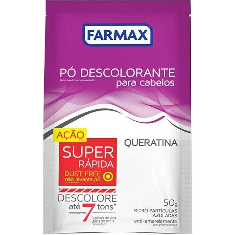 pó descolorante farmax queratina 50g