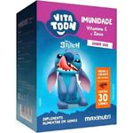 vitatoon stitch imunidade vitamina c e zinco sabor uva 30 gomas maxnutri
