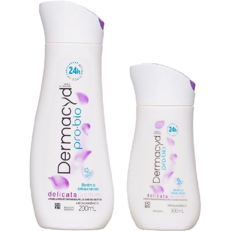 kit sabonete líquido íntimo dermacyd pro bio delicata 200ml + 100ml