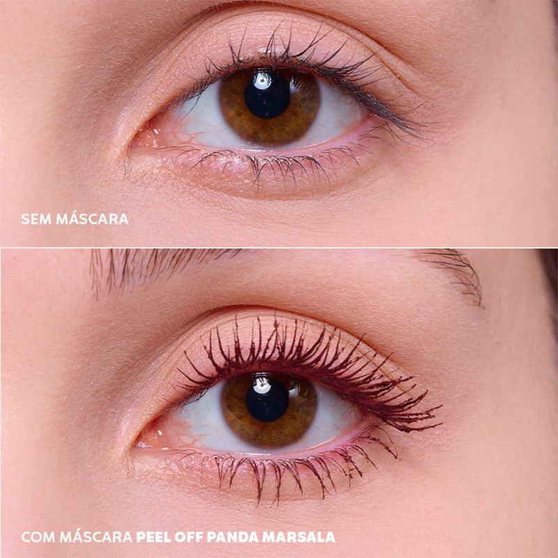 máscara para cílios dailus peel off panda marsala 6g