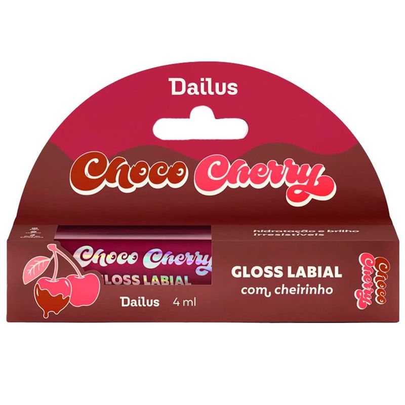 gloss labial dailus choco cherry cereja silvestre 4ml