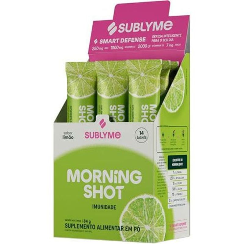 suplemento alimentar sublyme morning shot sabor limão 6g