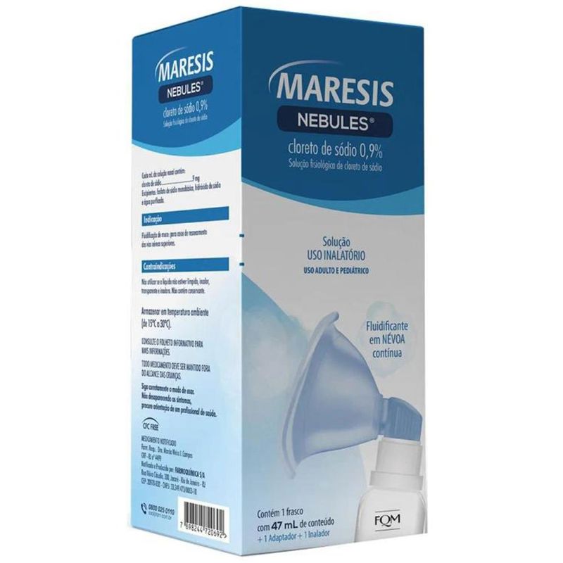 solução nasal maresis nebules 0,9% 47ml