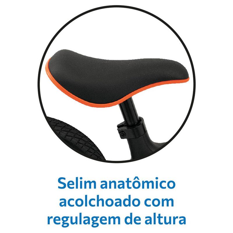 bicicleta de equilíbrio pro bandeirante preto