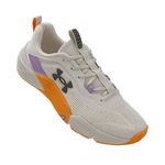 tênis de crossfit feminino n° 38 under armour tribase reps 2 se branco e laranja (mp)