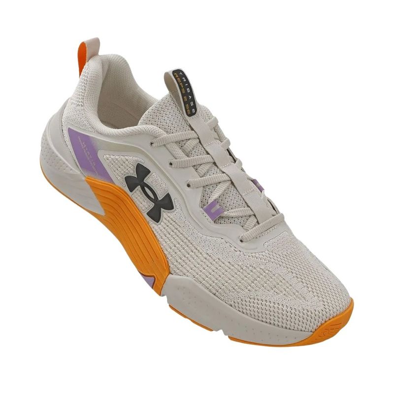 tênis de crossfit feminino n° 38 under armour tribase reps 2 se branco e laranja (mp)